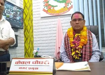 नगर प्रमुख चौधरी द्वारा पदभार ग्रहण