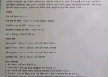 टीकापुरमा ब्याडमिन्टन प्रतियोगिता हुने